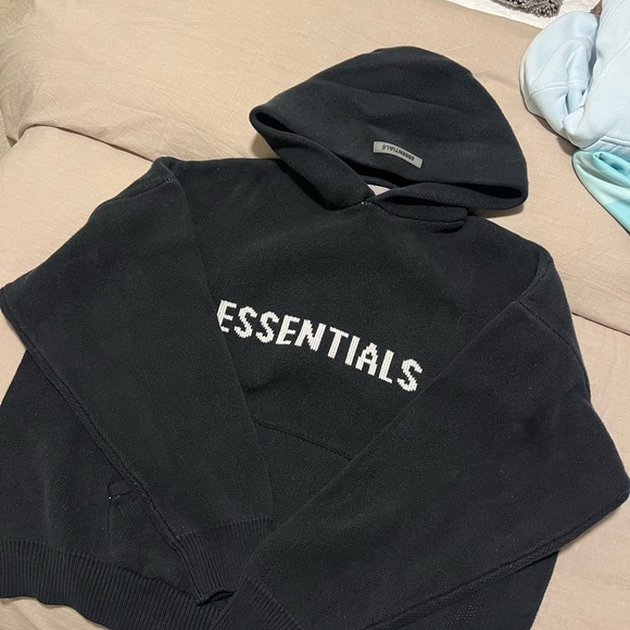 Fear of God Essentials Black Hoodie - Picture 3 of 4